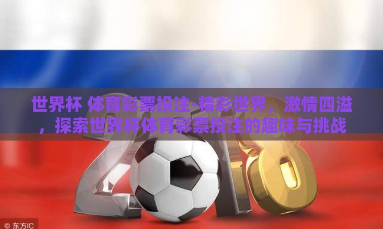 世界杯 体育彩票投注-精彩世界，激情四溢，探索世界杯体育彩票投注的趣味与挑战
