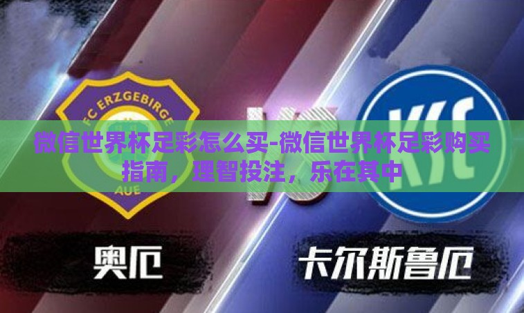 微信世界杯足彩怎么买-微信世界杯足彩购买指南，理智投注，乐在其中