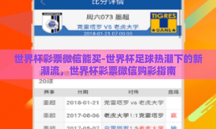 世界杯彩票微信能买-世界杯足球热潮下的新潮流,世界杯彩票微信购彩指南 世界杯彩票微信能买-世界杯足球热潮下的新潮流,世界杯彩票微信购彩指南