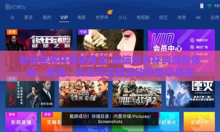 微信世界杯在哪里买-微信世界杯购票新体验，便捷、安全与深度互动的数字盛宴