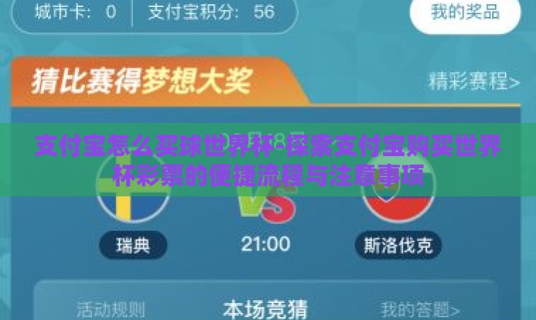 支付宝怎么买球世界杯-探索支付宝购买世界杯彩票的便捷流程与注意事项