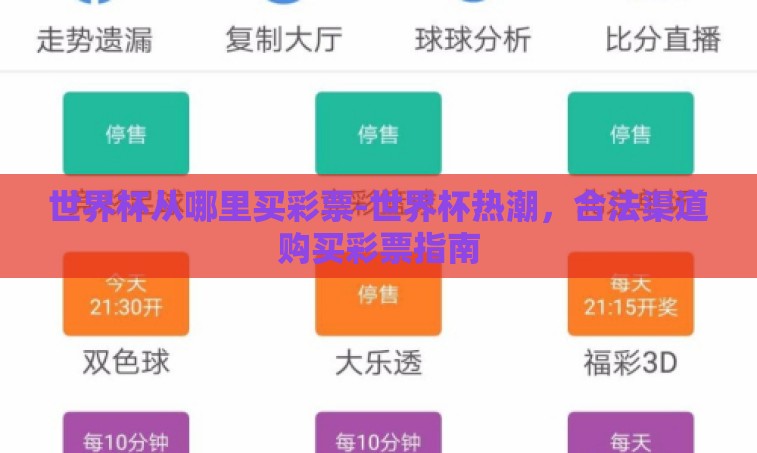 世界杯从哪里买彩票-世界杯热潮,合法渠道购买彩票指南 世界杯从哪里买彩票-世界杯热潮,合法渠道购买彩票指南