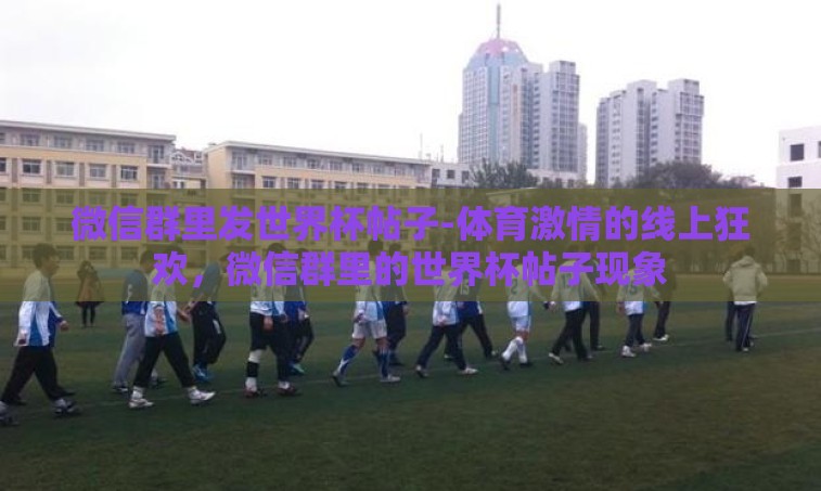 微信群里发世界杯帖子-体育激情的线上狂欢，微信群里的世界杯帖子现象