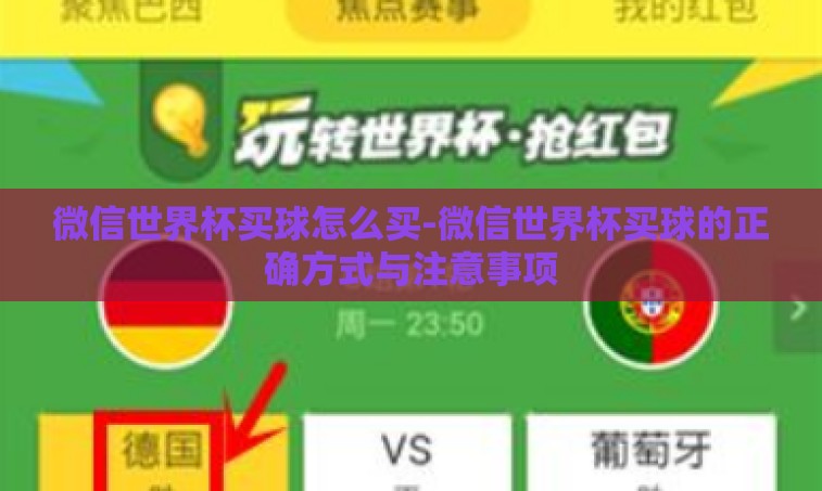 微信世界杯买球怎么买-微信世界杯买球的正确方式与注意事项