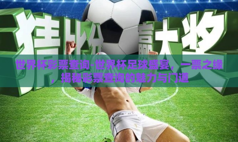 世界杯彩票查询-世界杯足球盛宴,一票之缘,揭秘彩票查询的魅力与门道 世界杯彩票查询-世界杯足球盛宴,一票之缘,揭秘彩票查询的魅力与门道