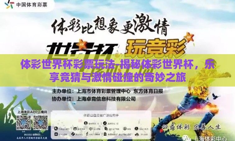 体彩世界杯彩票玩法-揭秘体彩世界杯，乐享竞猜与激情碰撞的奇妙之旅