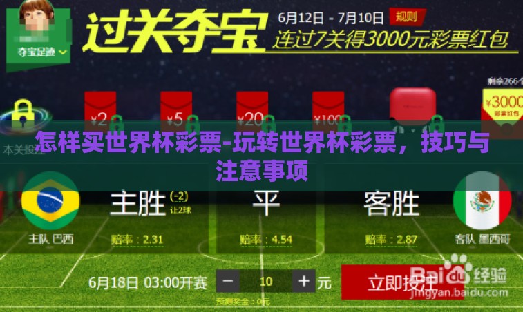 怎样买世界杯彩票-玩转世界杯彩票，技巧与注意事项