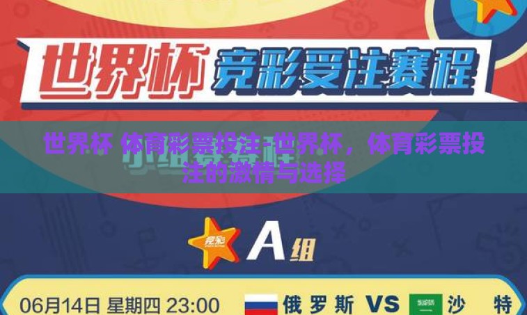 世界杯 体育彩票投注-世界杯，体育彩票投注的激情与选择