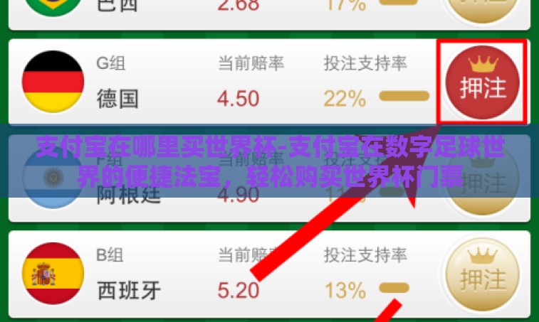 支付宝在哪里买世界杯-支付宝在数字足球世界的便捷法宝,轻松购买世界杯门票 支付宝在哪里买世界杯-支付宝在数字足球世界的便捷法宝,轻松购买世界杯门票