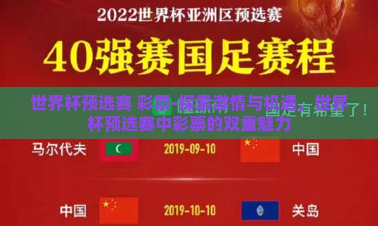 世界杯预选赛 彩票-探索激情与机遇，世界杯预选赛中彩票的双重魅力